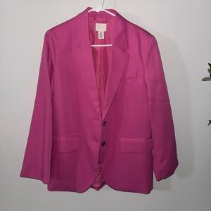 H&M Vibrant Pink Tailored Blazer